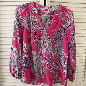 Lilly Pulitzer Pink Blouse Size S